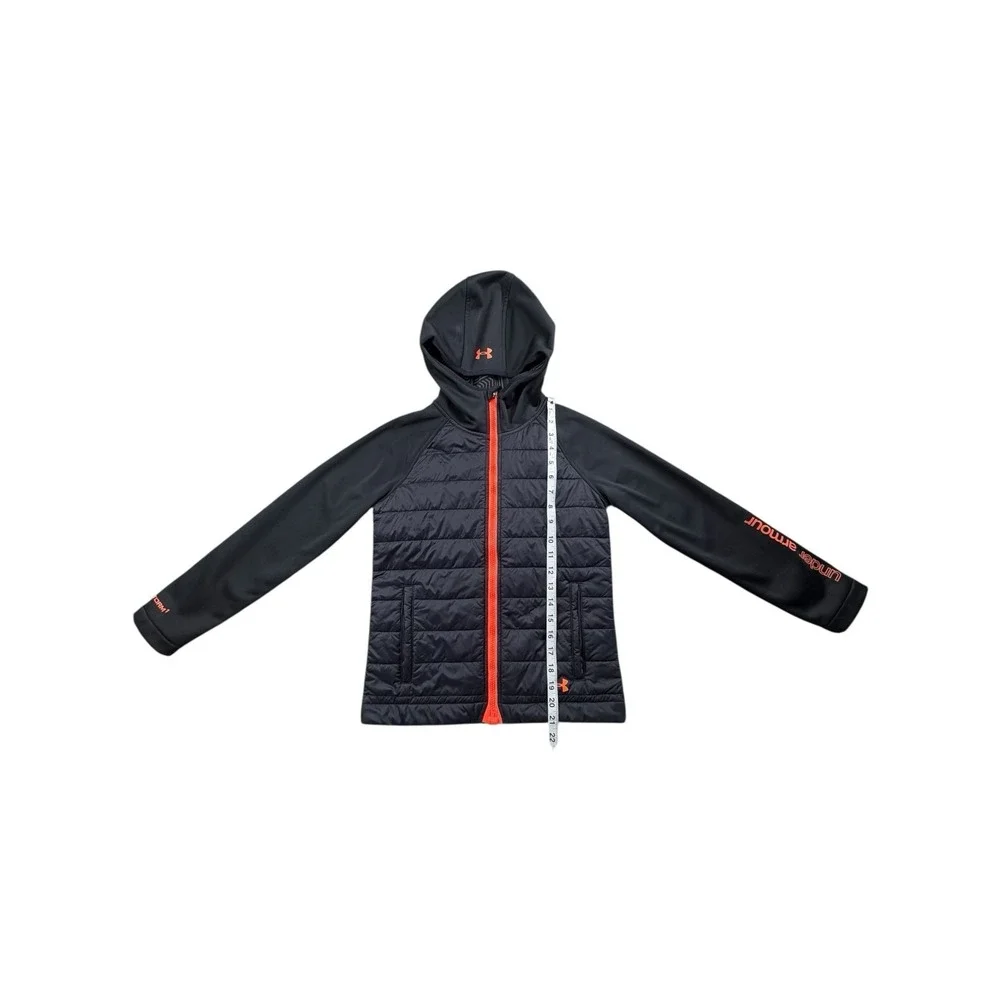 Under Armour Youth Medium ColdGear‎ Infrared Hooded Puffer Jacket Black